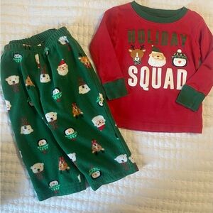 Carter's Holiday Squad Pajama Set - Red and Green